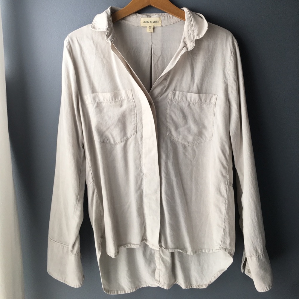 Grey button down